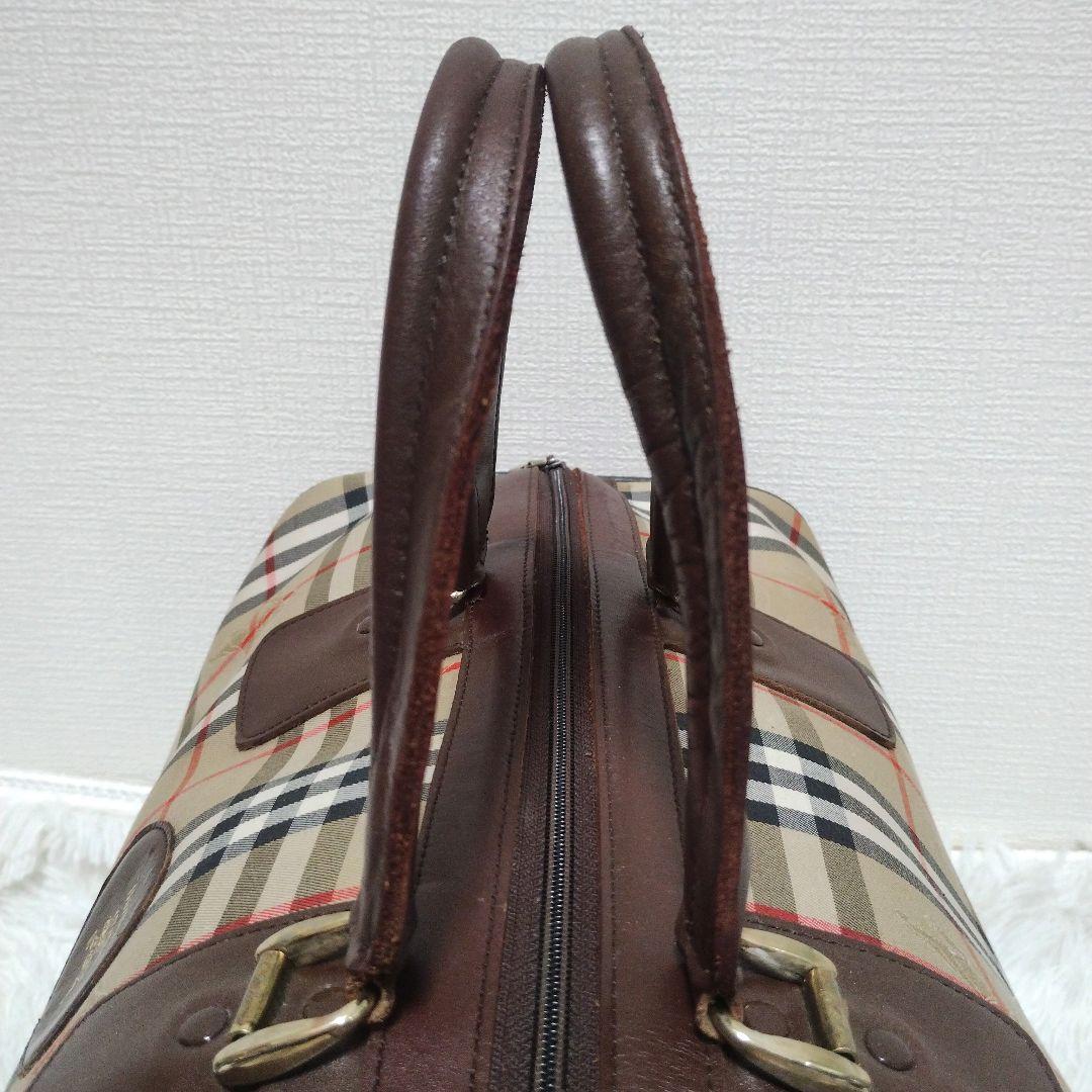 BURBERRY バーバリー ボストンバッグ ノバチェック 大容量 鍵付き