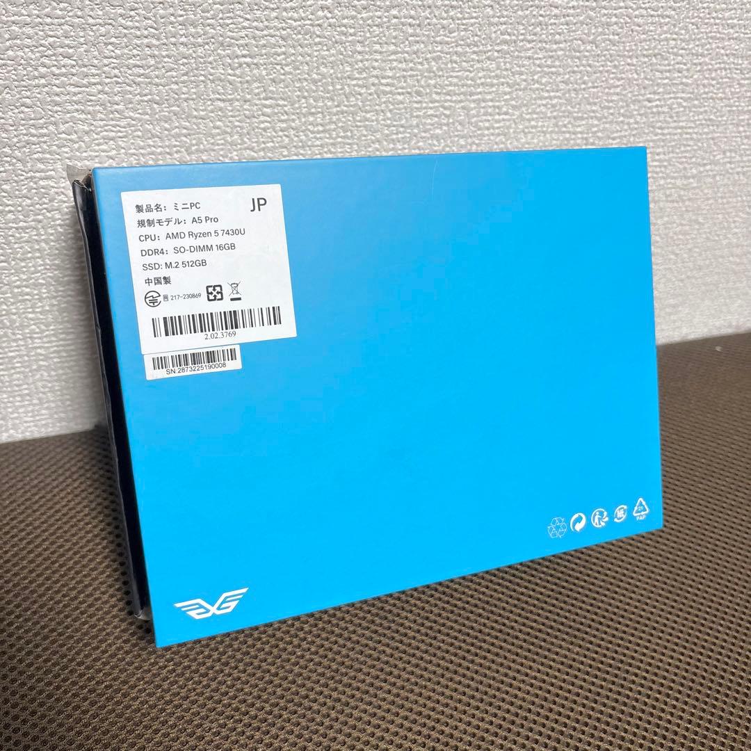 GEEKOM A5 PRO ミニPC R5-7430U 16GB 512GB