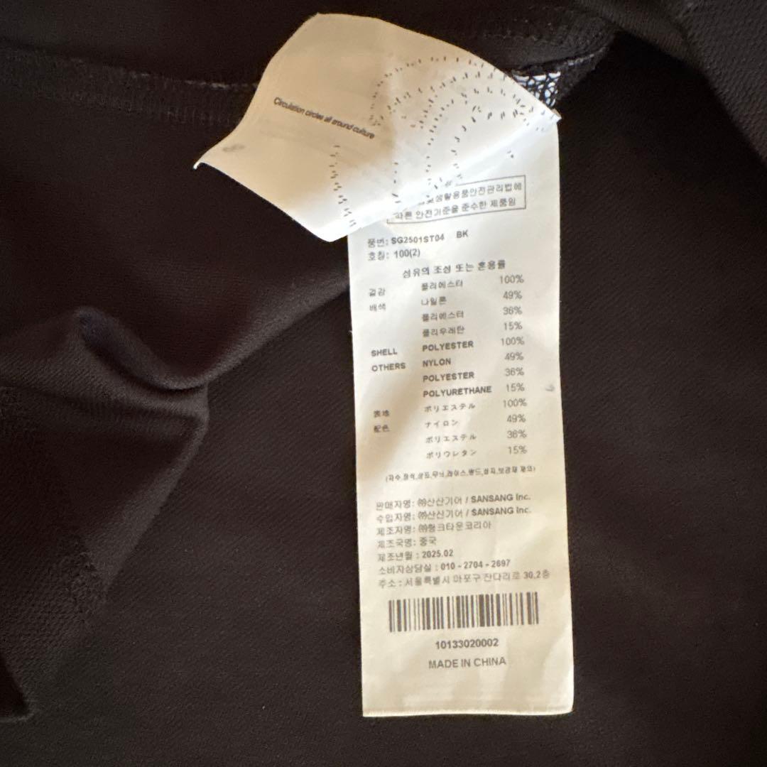 SANSANGEAR ブラック Tシャツ25ss 新作