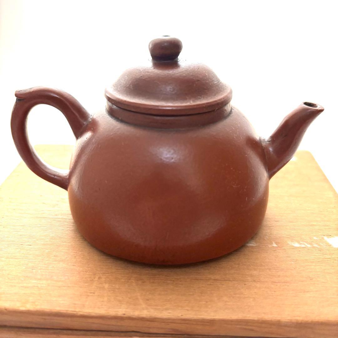中国　朱泥茶器　急須　孟臣　紫砂壺