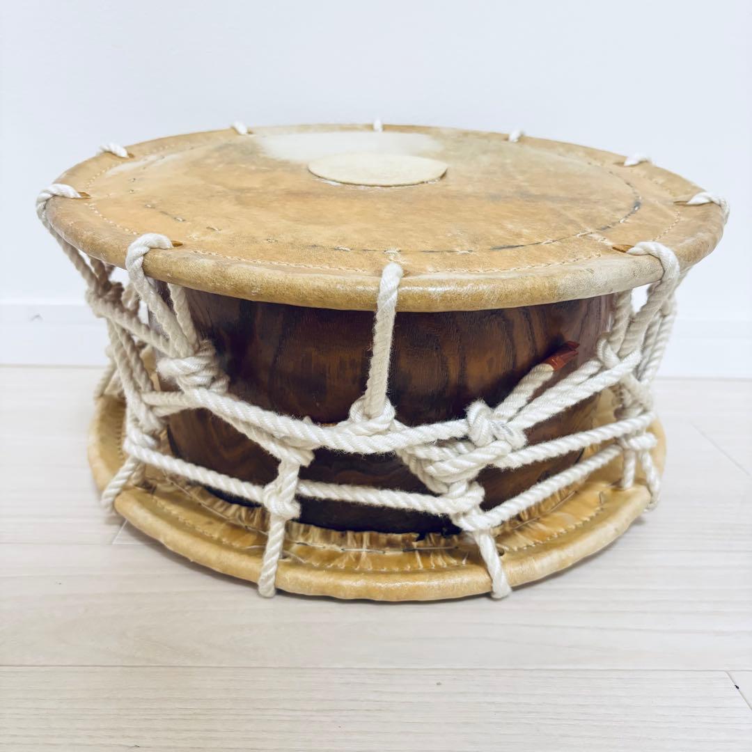和太鼓 締太鼓 　佐藤栄吉商店 和太鼓 直径35cm（約1尺1寸）良音 両面補強