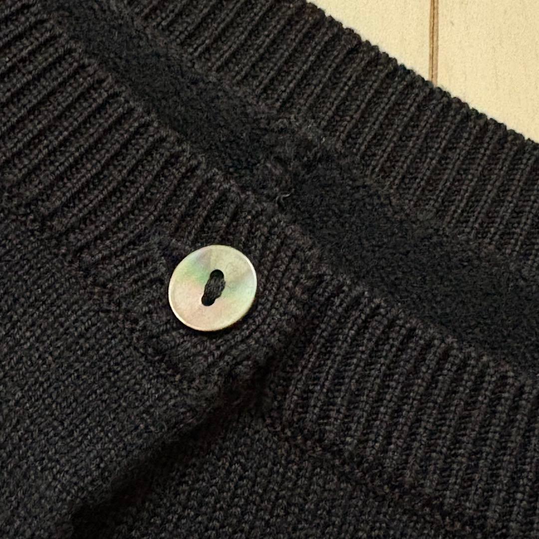 【美品】ビアズリー シルク ウール ヒラヒラカーディガン 2way ブラック F