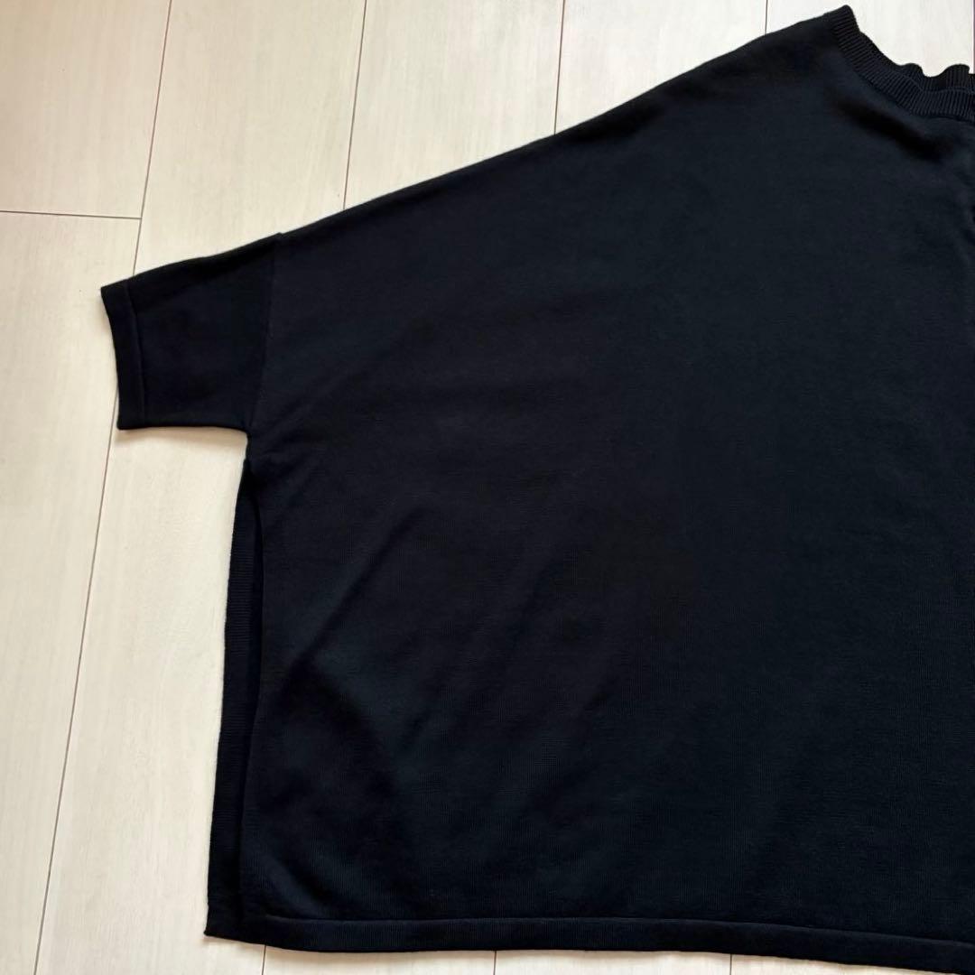 【美品】ビアズリー シルク ウール ヒラヒラカーディガン 2way ブラック F