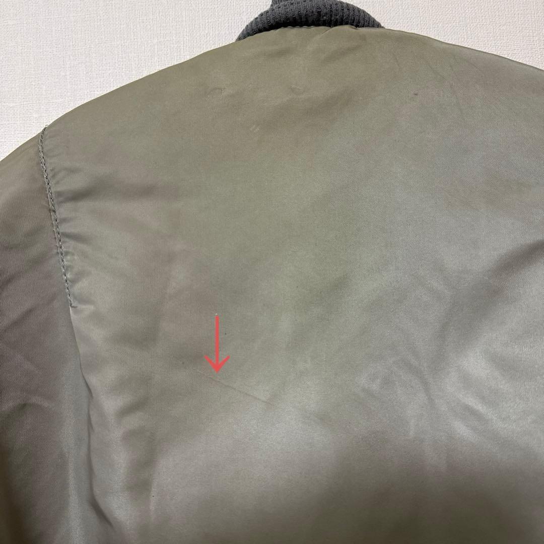 90sUSA製ALPHAアルファMA-1 フライトジャケット Lシルバー