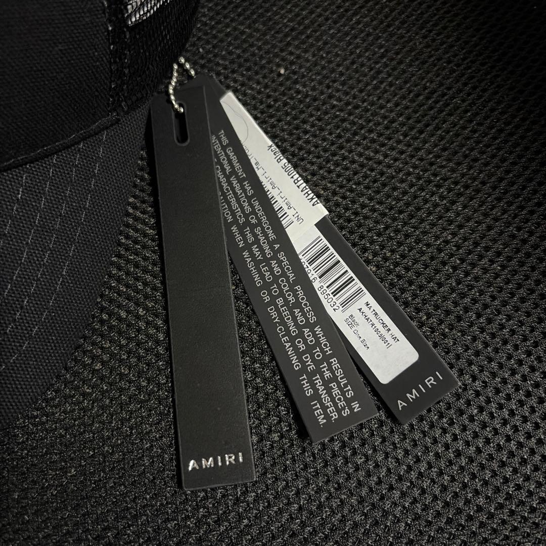 新品未使用　AMIRI ブラック メッシュキャップ　確実正規品