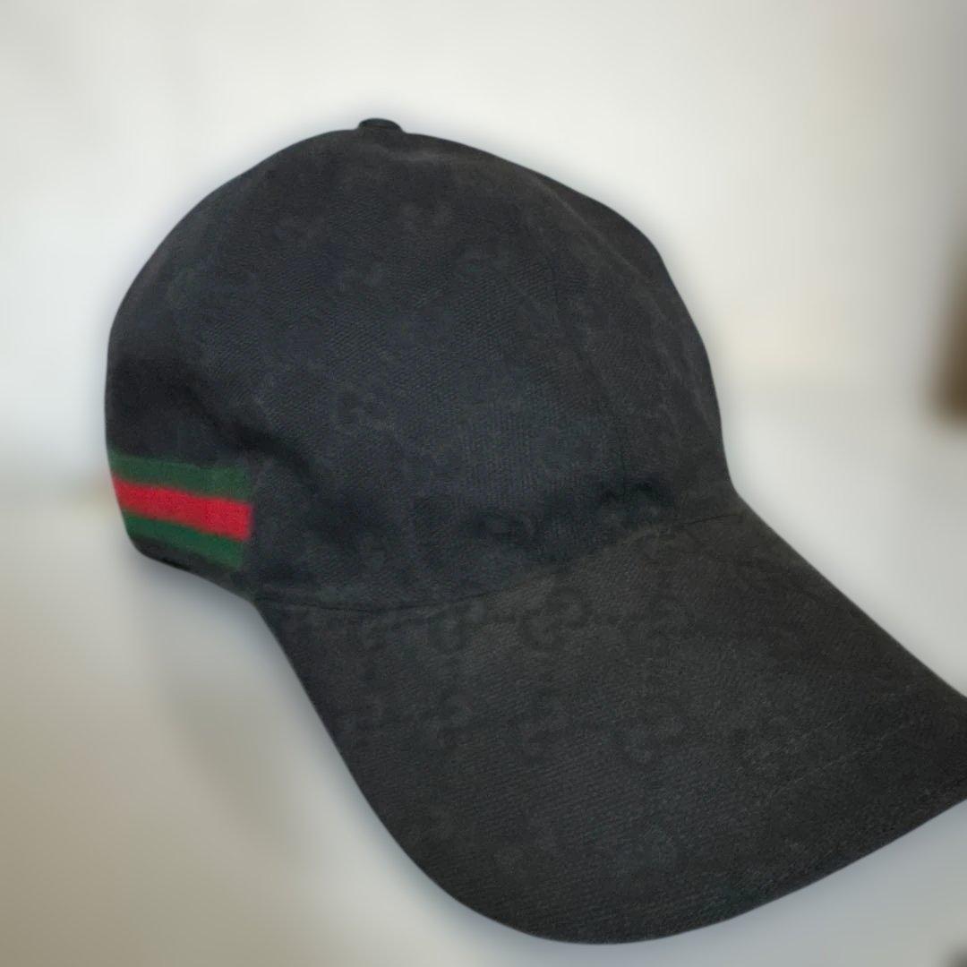 ブラック GUCCI キャップ