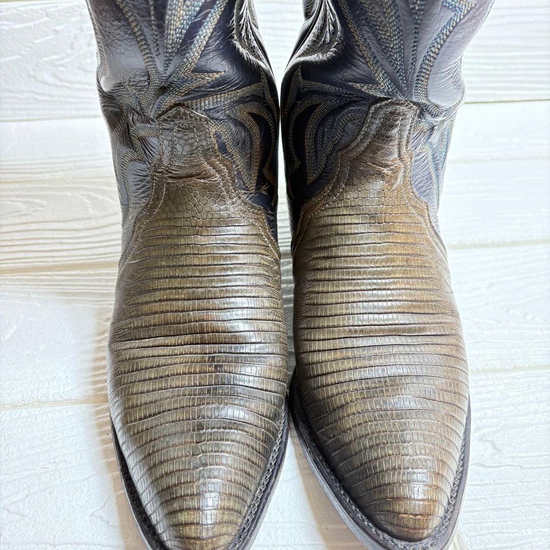 ✨TONY LAMA✨ ウエスタンブーツ リザード ウエスタンステッチ 希少品7