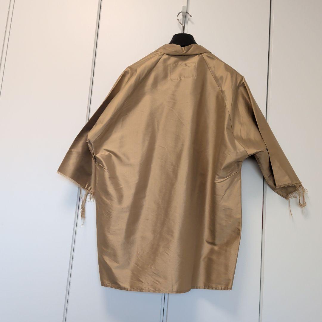 CAMIEL FORTGENS シルク フットボールシャツ M ベージュ 美品
