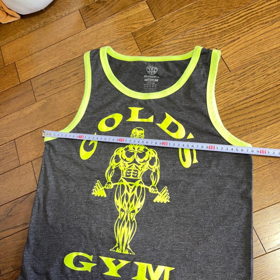 ゴールドジム　GOLD'S GYM リンガータンクトップ M グレー