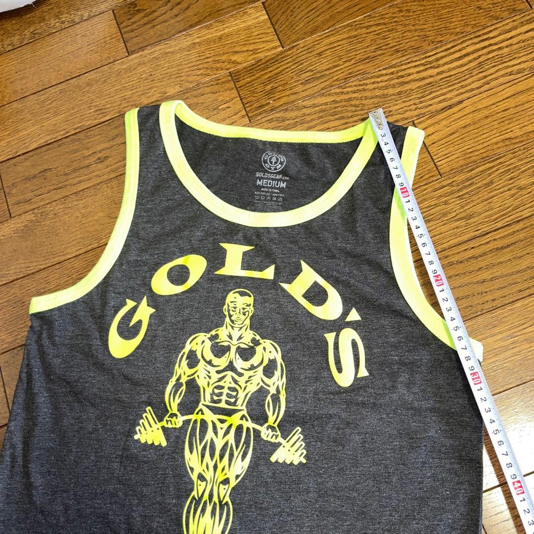 ゴールドジム　GOLD'S GYM リンガータンクトップ M グレー