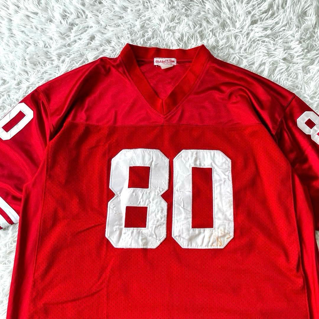 ミッチェルアンドネス NFL 49ers アメフト ゲームシャツ 刺繍 半袖