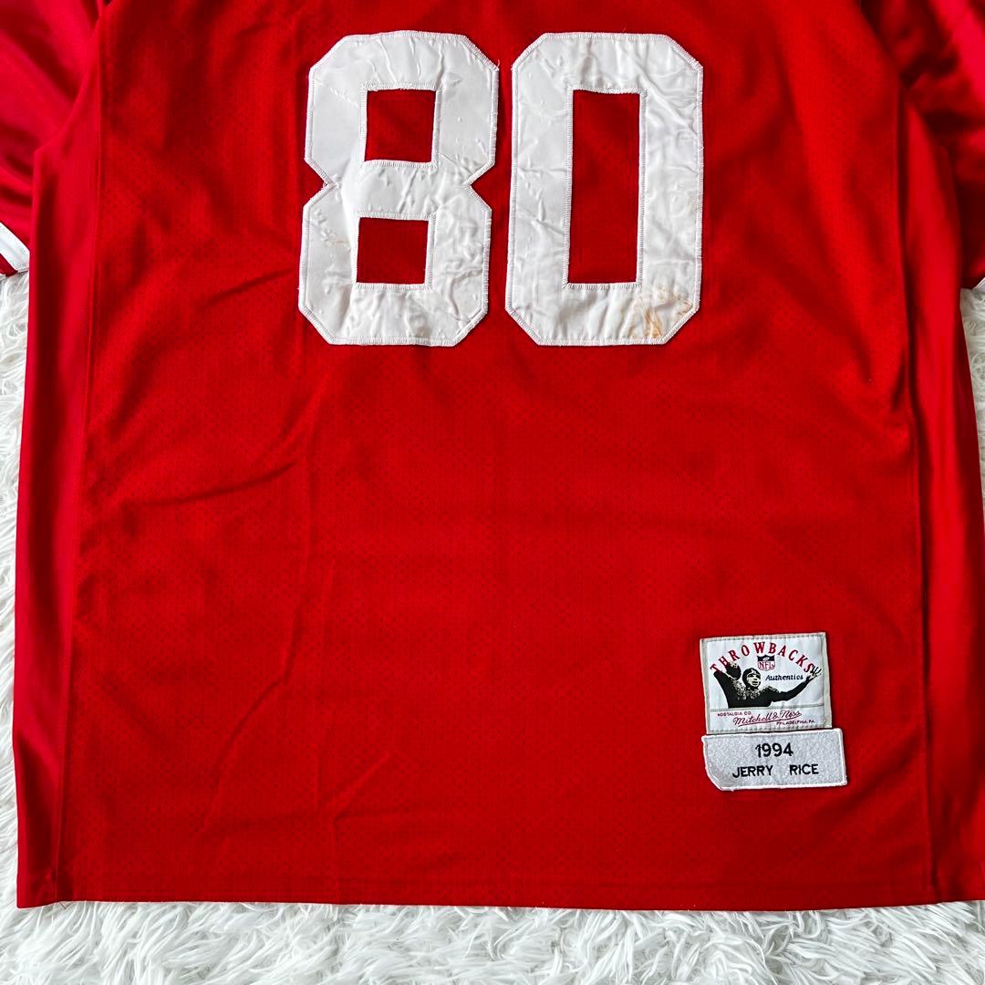 ミッチェルアンドネス NFL 49ers アメフト ゲームシャツ 刺繍 半袖