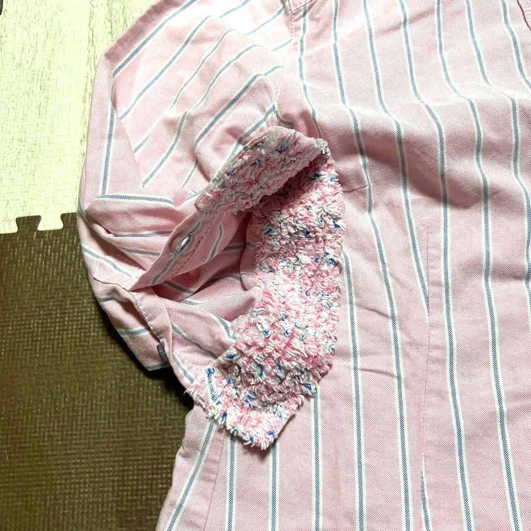 バーバリーブルーレーベル シャツワンピース 38 ピンク ストライプ