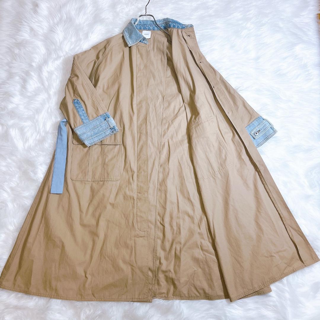 アメリ　DENIM BALMACAAN COAT ステンカラーコート
