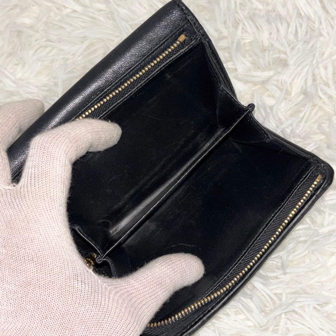 美品✨miumiu ミュウミュウ マテラッセ 折り財布 黒 ブラック
