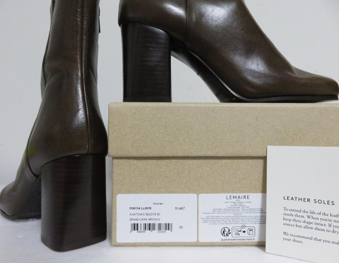 定価12.8万 LEMAIRE ANATOMIC BOOTS 35 ブラウン