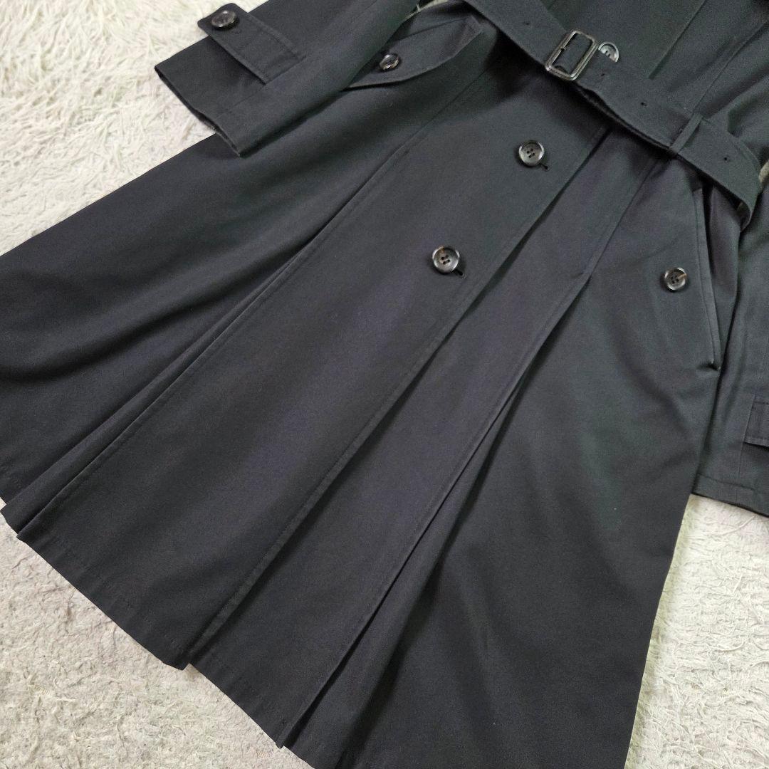 美品 バーバリー シングル トレンチコート ノバチェック ライナー ブラック S