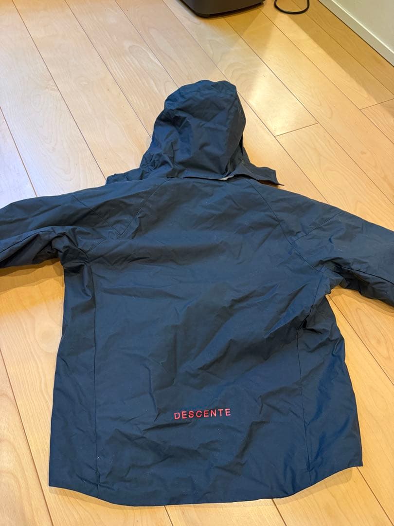 DESCENTE 子ども用スキーウェア 赤/黒