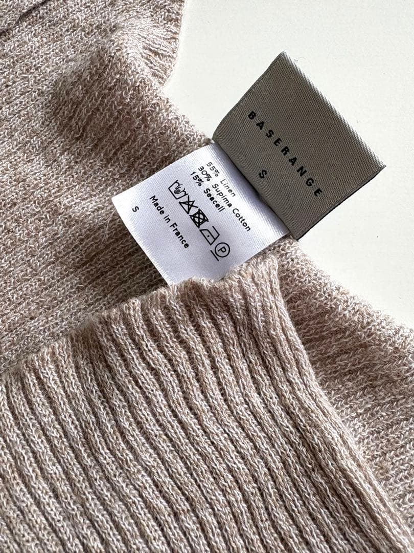 baserange【23SS美品】loulou リブ カーディガン ベースレンジ