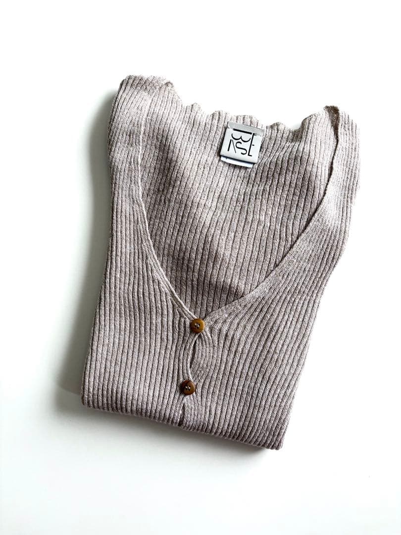baserange【23SS美品】loulou リブ カーディガン ベースレンジ
