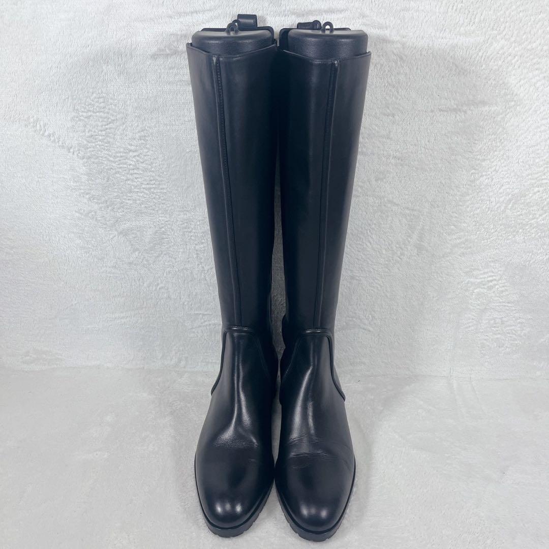 美品✨セルジオロッシ サイドゴア ロングブーツ ストレッチ 黒 36 23cm