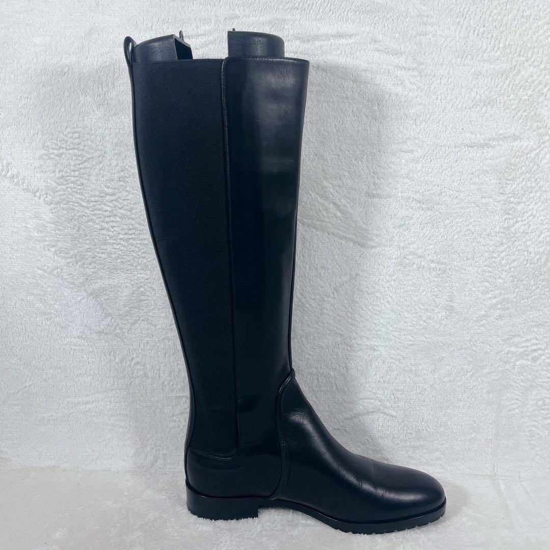 美品✨セルジオロッシ サイドゴア ロングブーツ ストレッチ 黒 36 23cm
