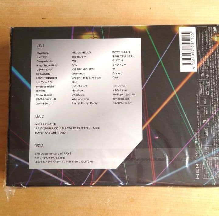  Man Dome Tour 2024 RAYS 初回盤　3DVD