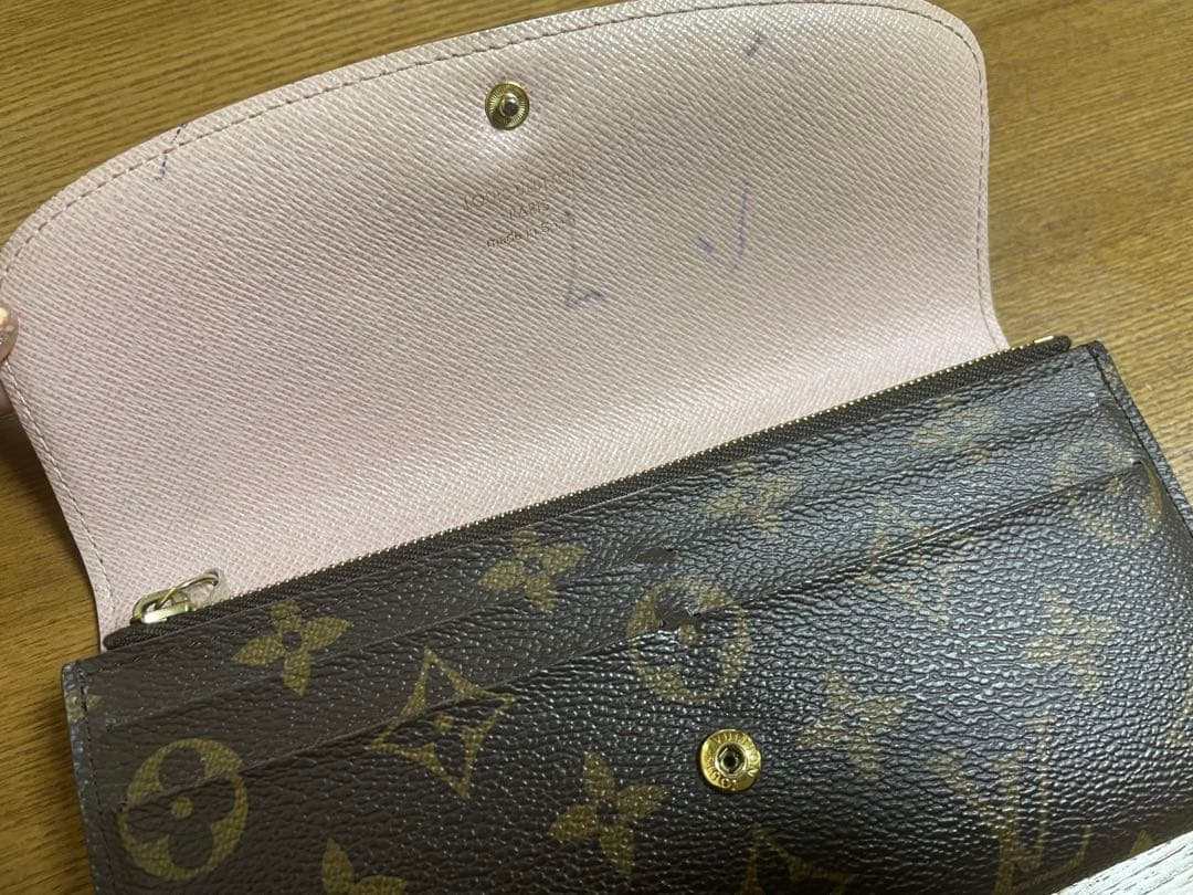 ルイヴィトン LOUIS VUITTON 二つ折り財布 ピンク