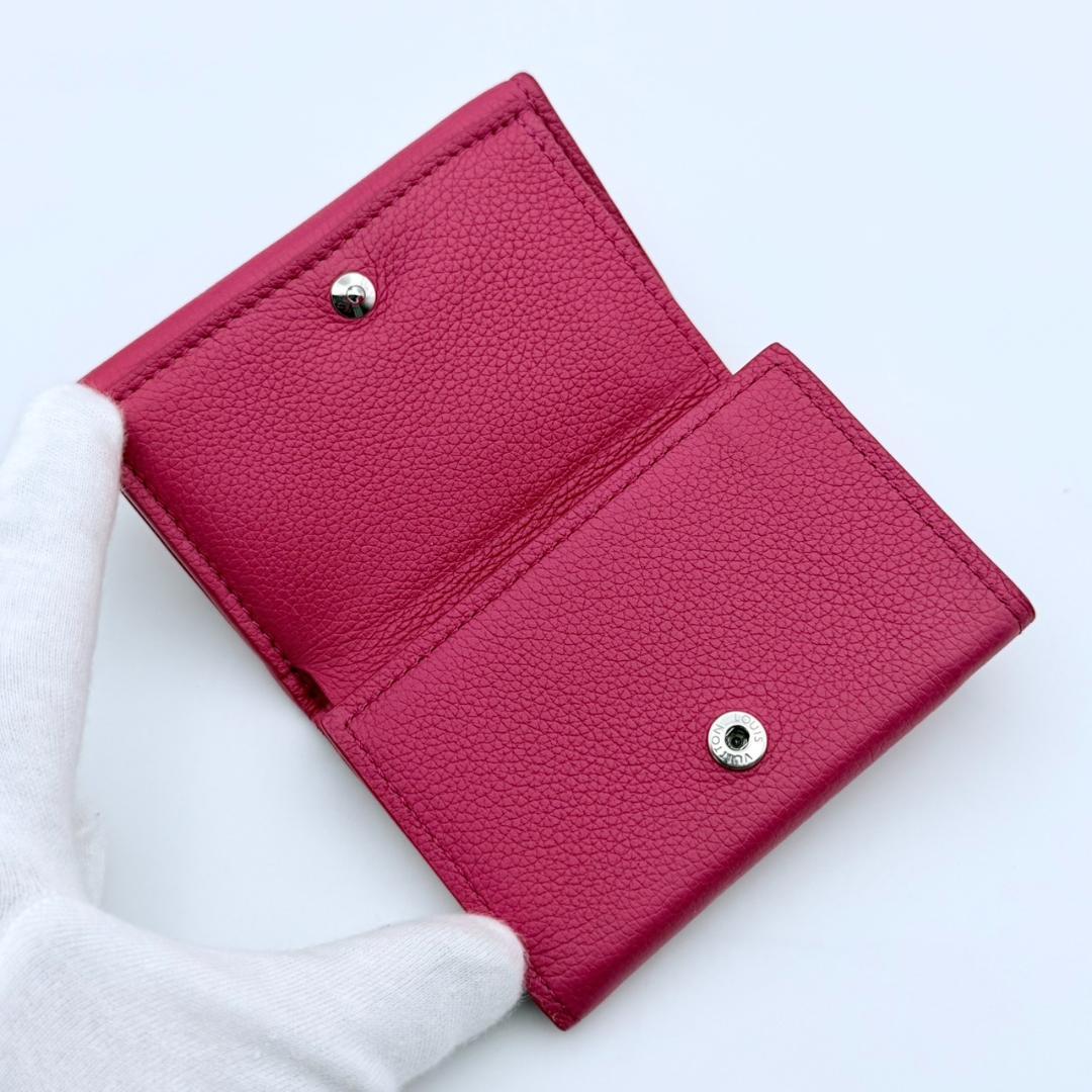 ルイヴィトン ポルトフォイユ ロック ミニ 三つ折り財布 ピンク