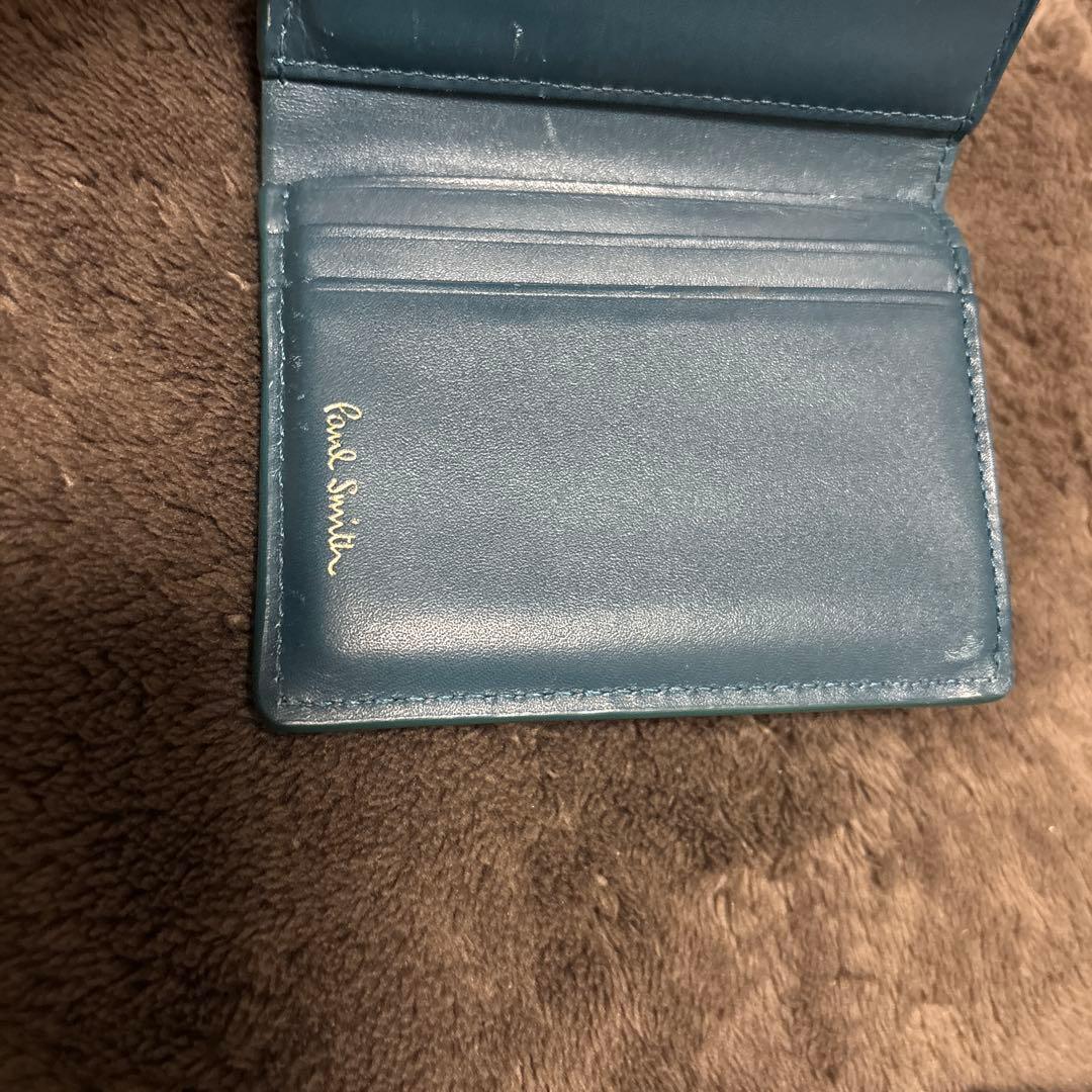 Paul Smith 青 三つ折り財布