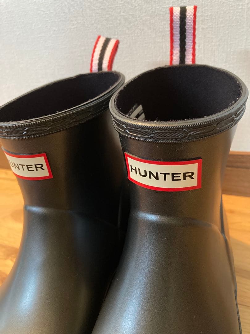 【優良品SALE】　HUNTER ブラック ショートブーツ