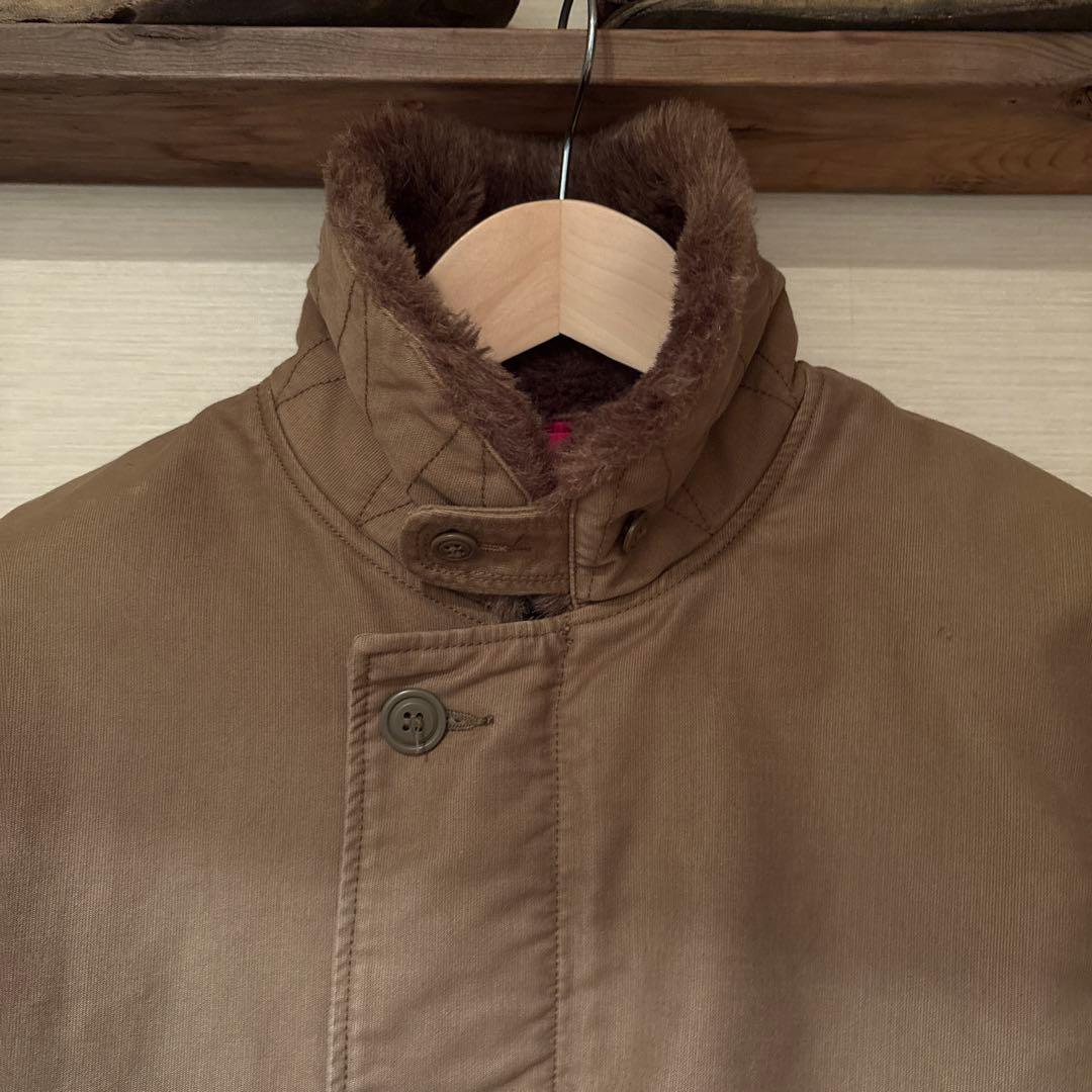 alpha industriesファー付きデッキジャケット ブラウン　N1 L