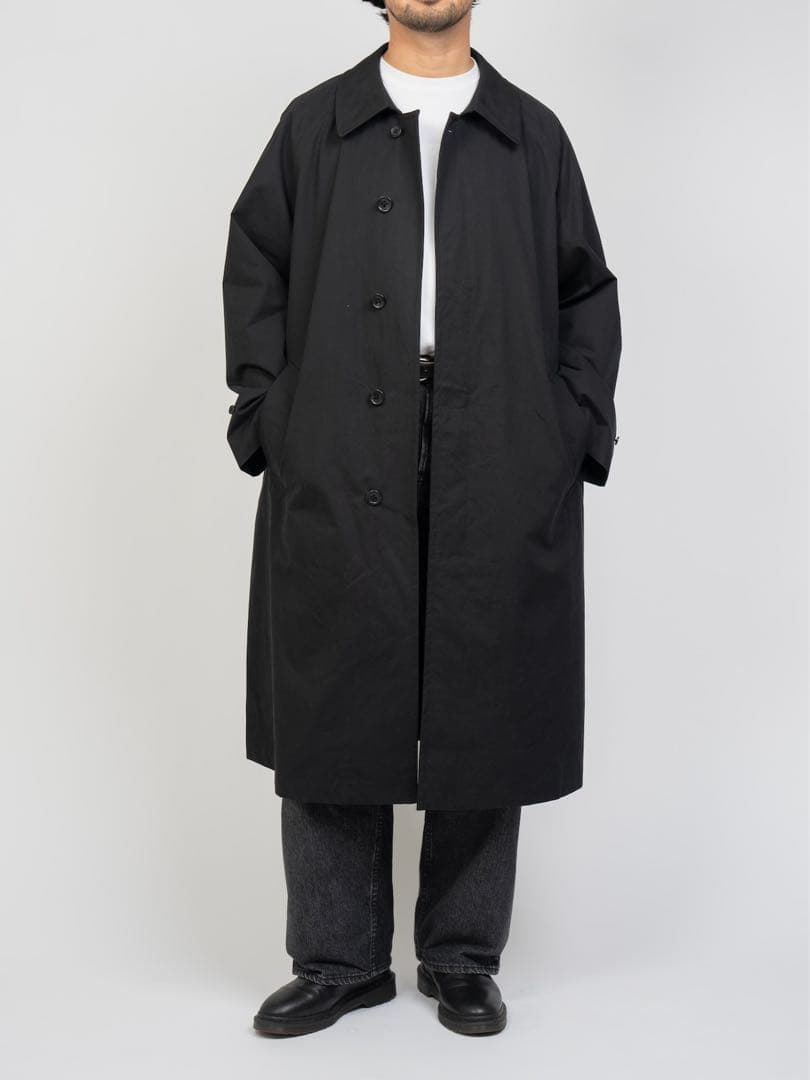 ジャケット・アウター OVY Cotton Bal Collar Over Coat (black)