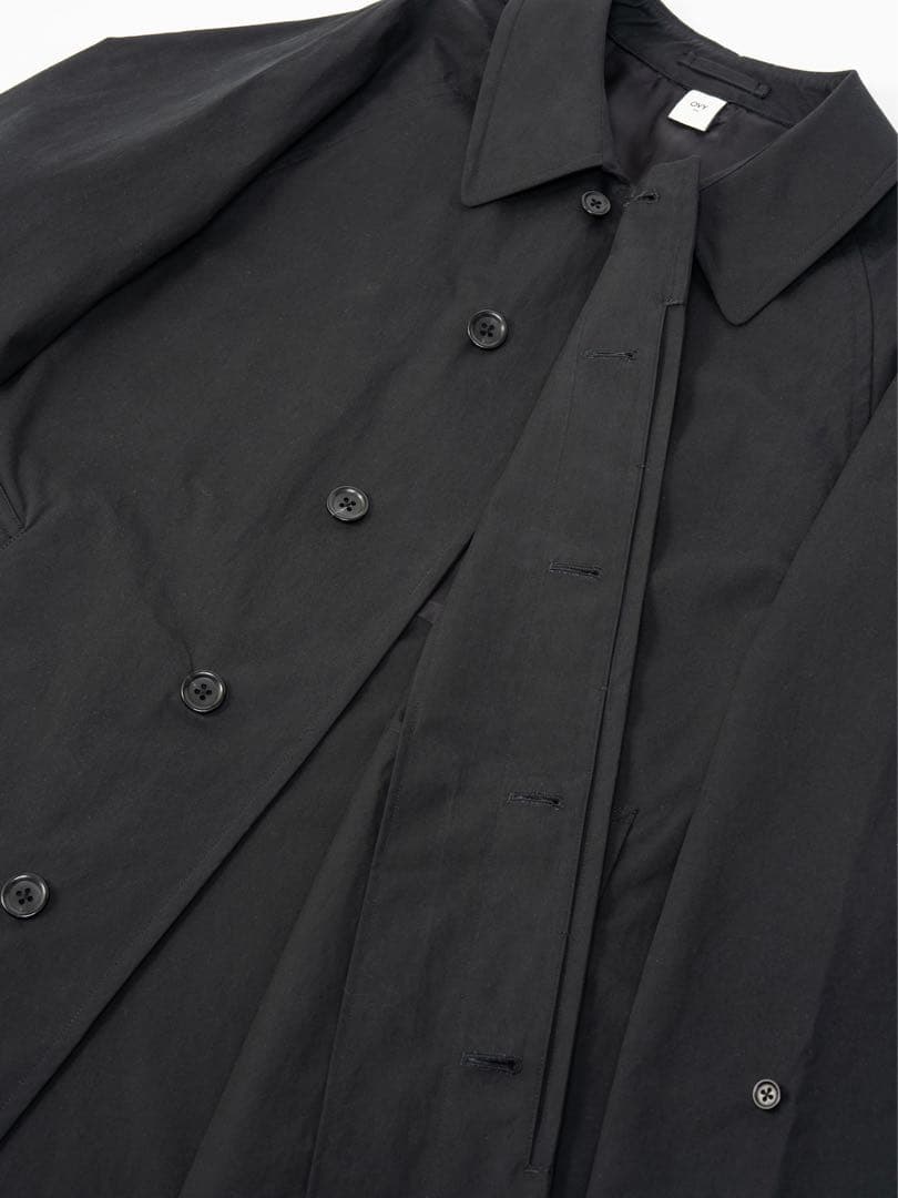 ジャケット・アウター OVY Cotton Bal Collar Over Coat (black)