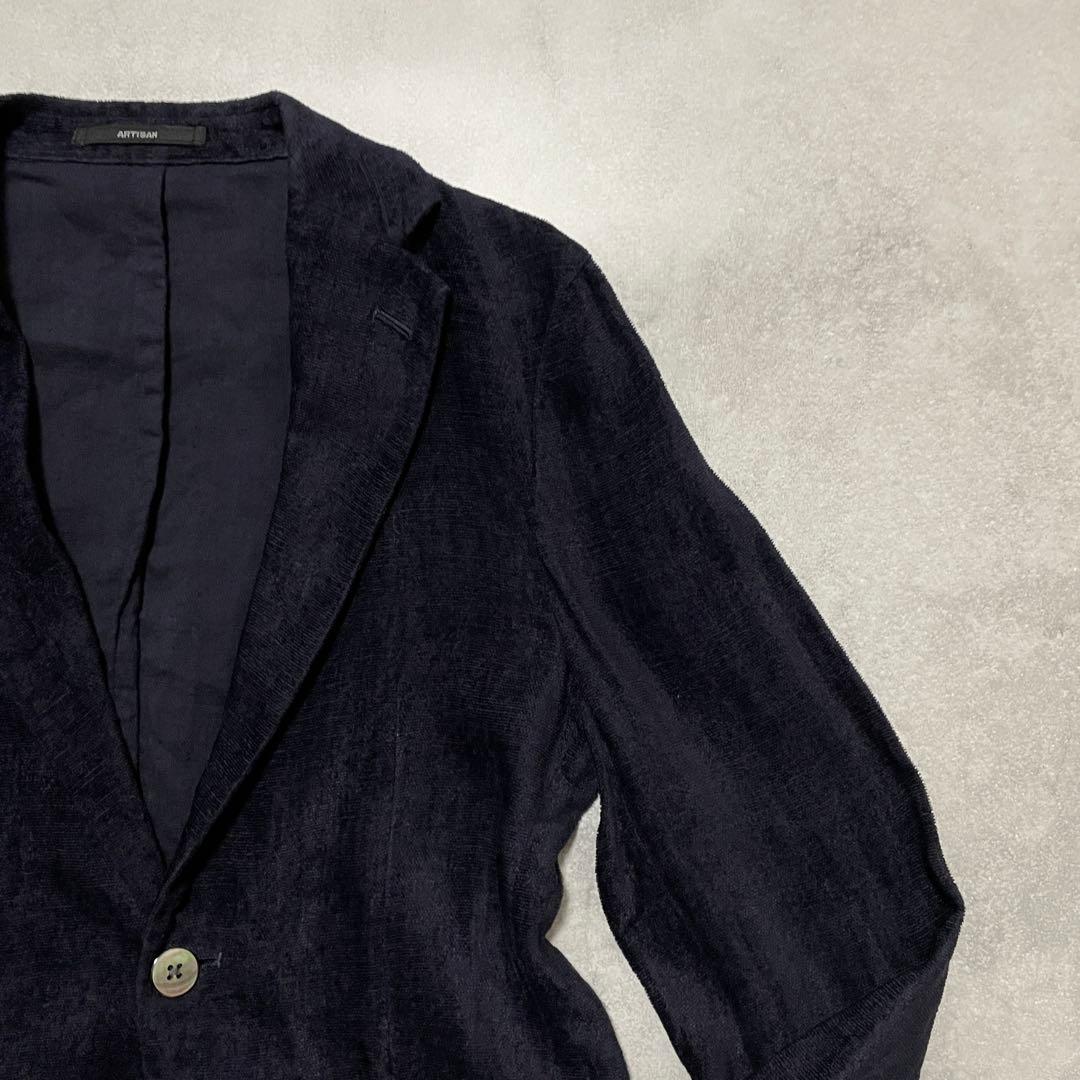 美品✨ARTISAN アンコン ジャケット 濃紺 ネイビー 総リネン Sサイズ