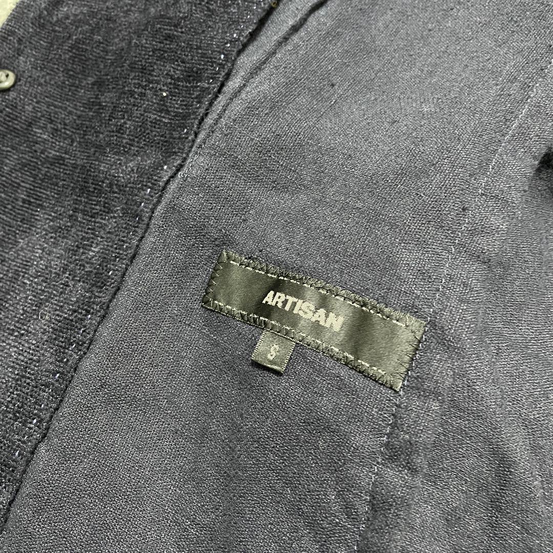 美品✨ARTISAN アンコン ジャケット 濃紺 ネイビー 総リネン Sサイズ