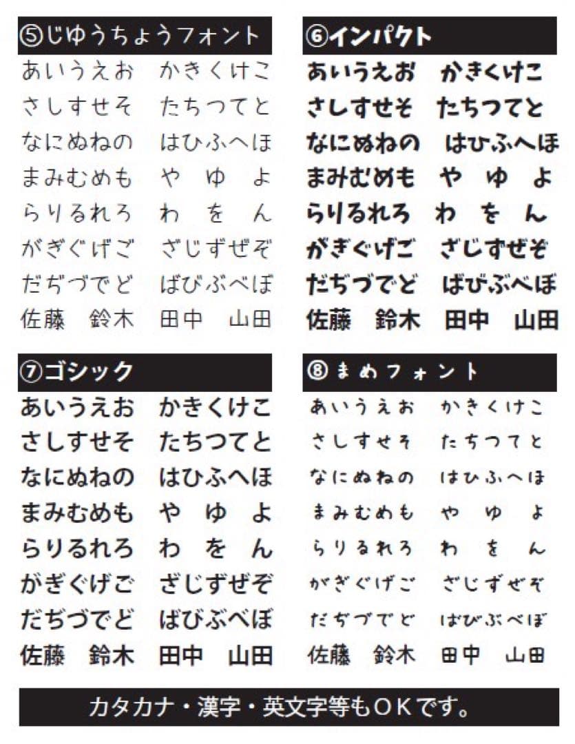 さぁちゃん リピ割 ゼッケン小サイズ×1s 縫い付け用A×4s B×4s