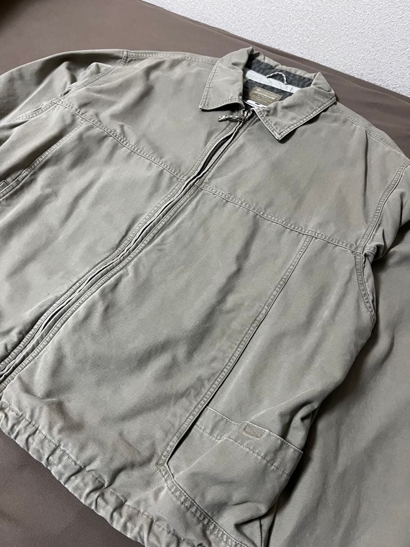 90's Columbia コロンビア　ワークジャケット　古着　ドローコード付き