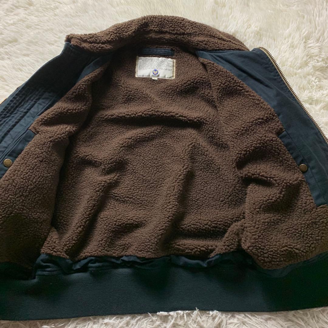 美品■アヴィレックス フライトジャケット B-15A 襟ボア ワッペン L