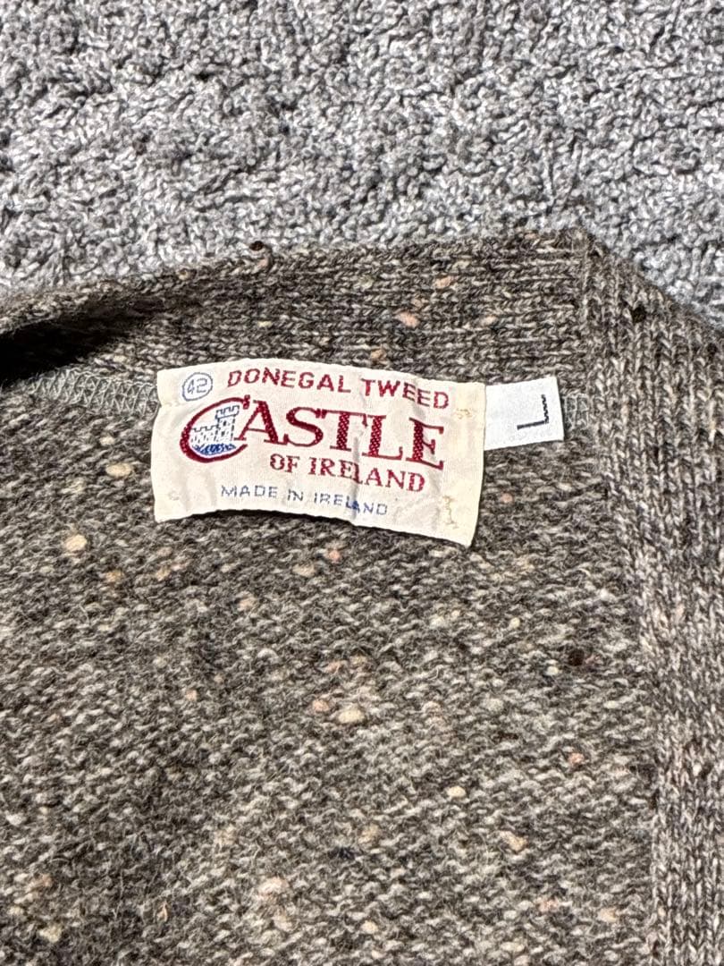 アイルランド製 CASTLE DONEGAL TWEED ウールベスト L 古着