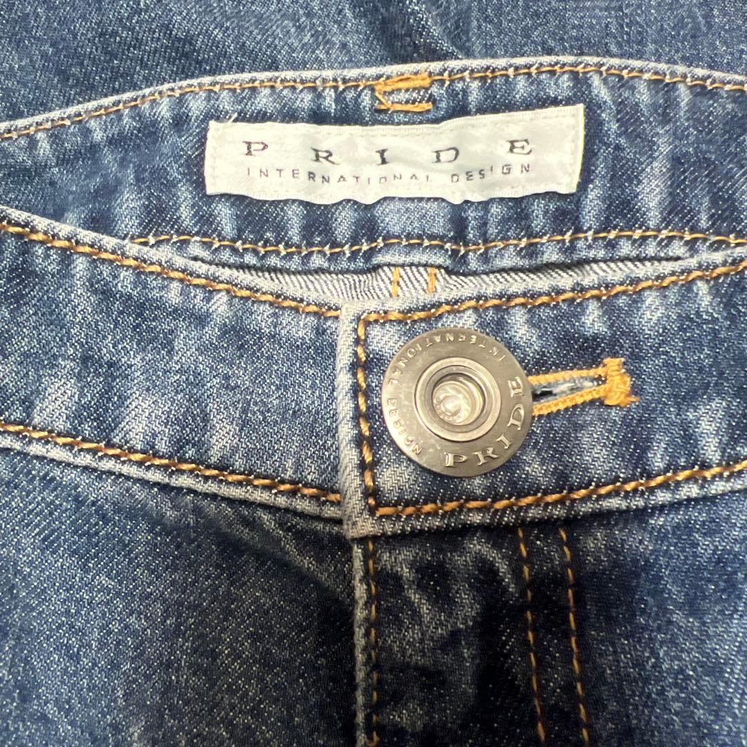 【美品】PRIDE ワイドレッグデニムパンツ