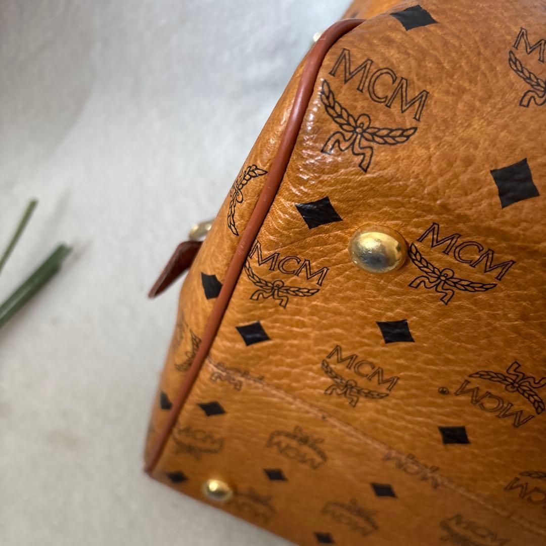 美品✨MCM 大容量 ボストンバッグ ブラウン　モノグラム