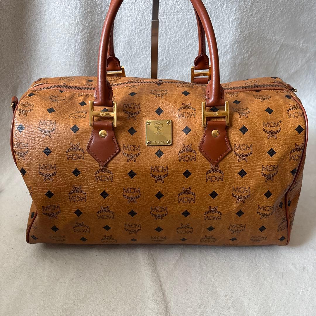 美品✨MCM 大容量 ボストンバッグ ブラウン　モノグラム