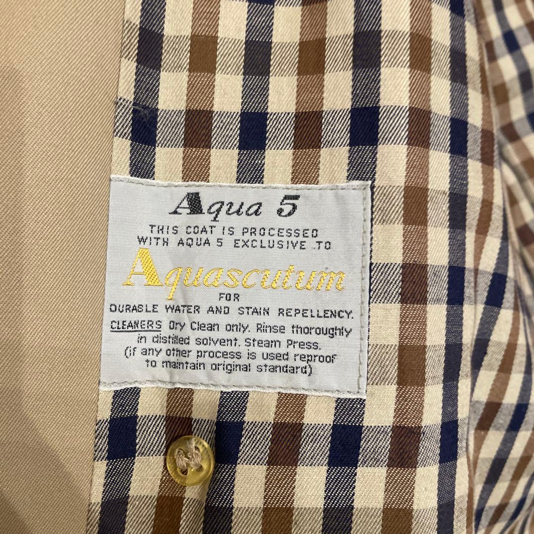 ❤️希少 英国製アクアスキュータム トレンチコート Aqua5 クラブチェック M