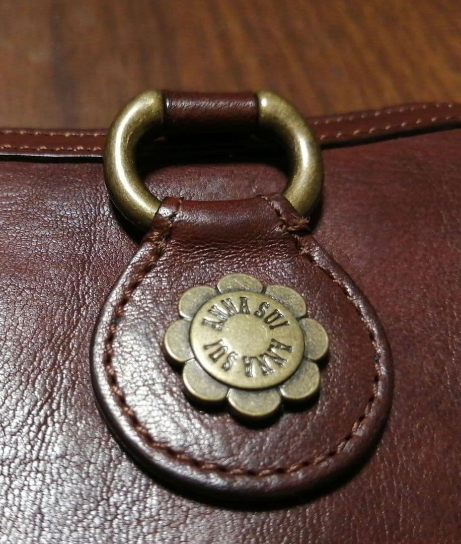 ANNA SUI アナスイ 2つ折りがま口財布 ブラウン