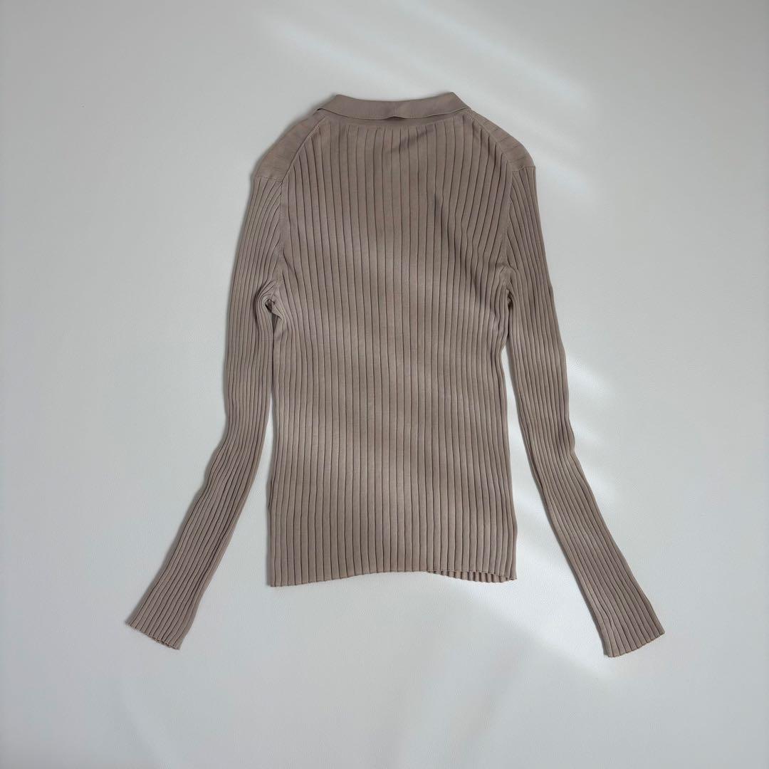 美品 Deuxieme Classe ポロシャツニット カーディガン ベージュ