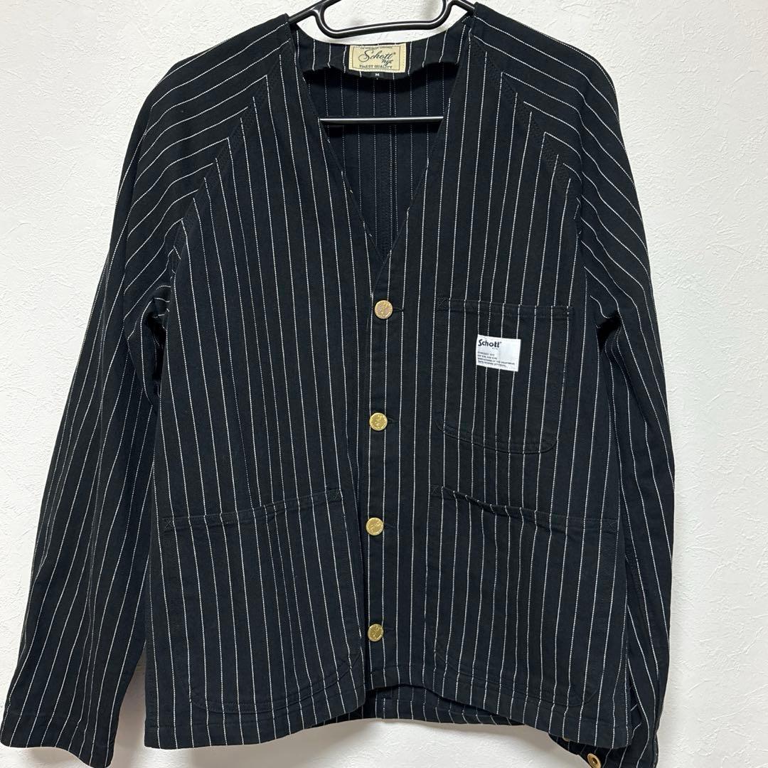 Schott/ストライプ エンジニア ジャケット
