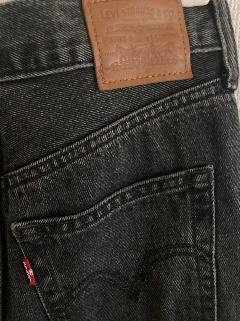 Levi's RIBCAGE WIDE LEG ブラックデニム