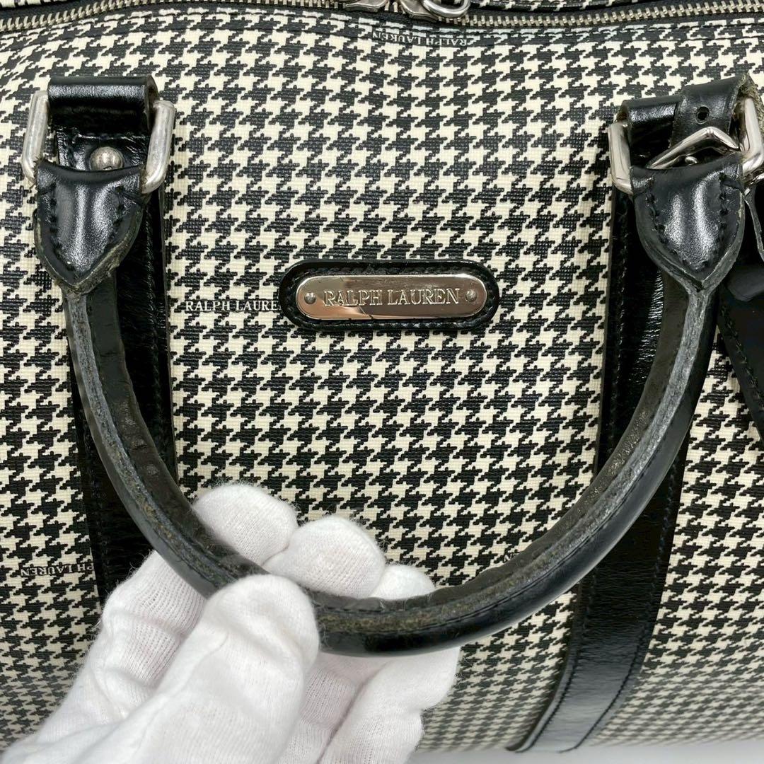 【美品】 RALPH LAURENT 2way ボストンバッグ 千鳥格子 希少