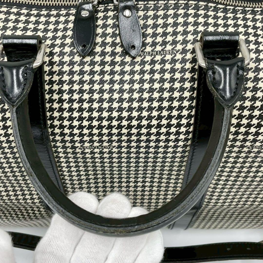【美品】 RALPH LAURENT 2way ボストンバッグ 千鳥格子 希少